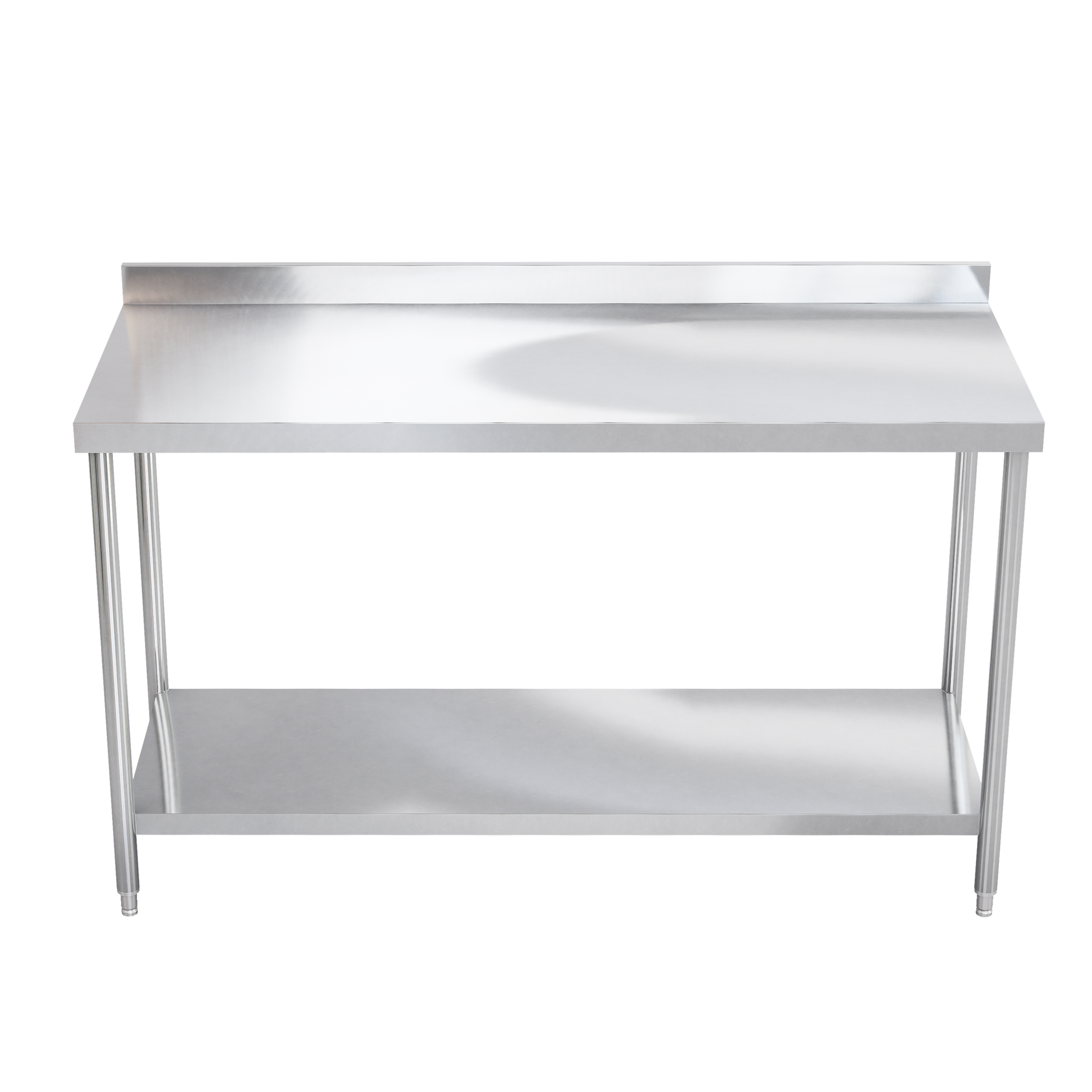 Mesa con salpicadero 1 entrepaño pata redonda - Imagen 2