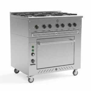 ESTUFA A GAS 6 PUESTOS CON HORNO