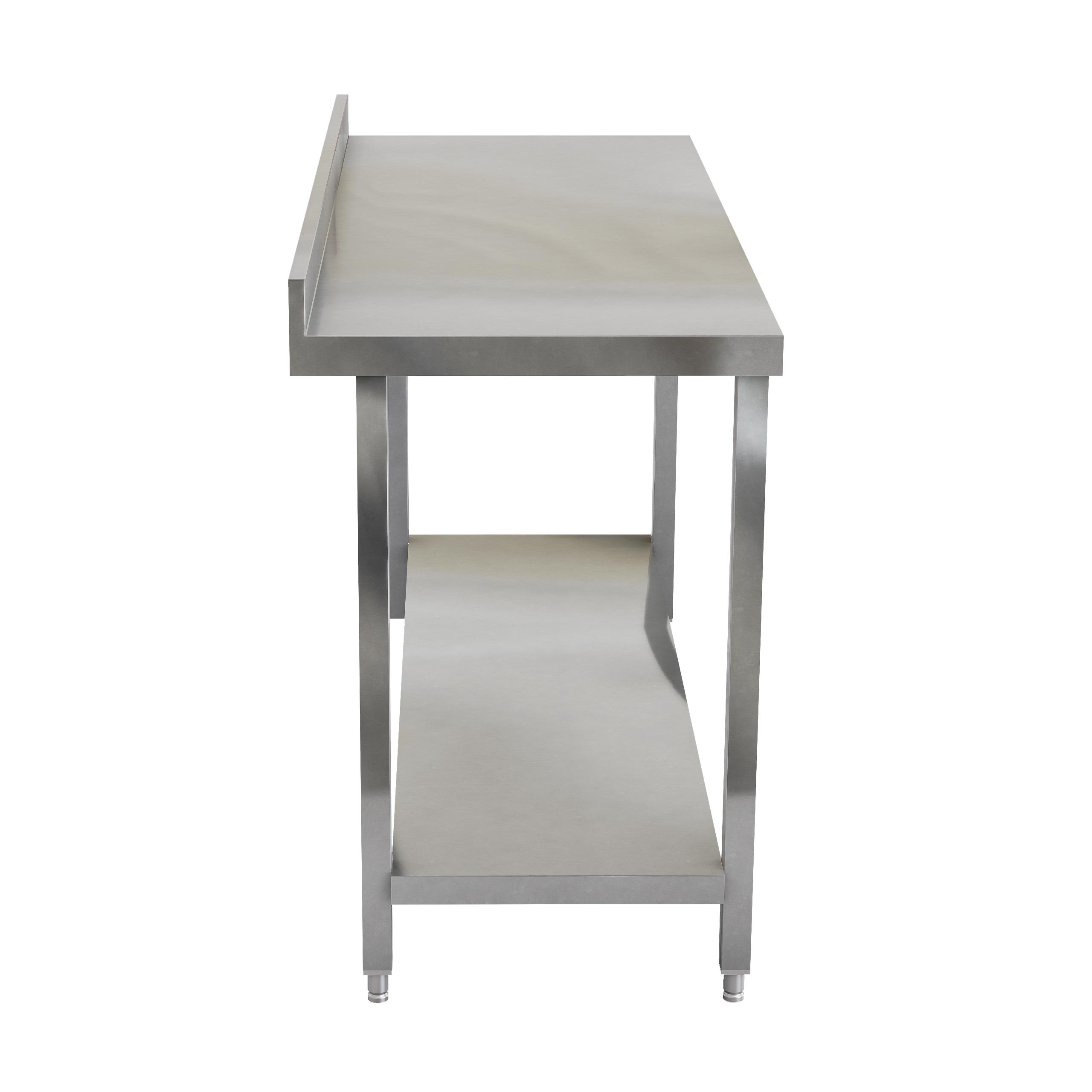Mesa con salpicadero 1 entrepaño pata cuadrada - Imagen 3