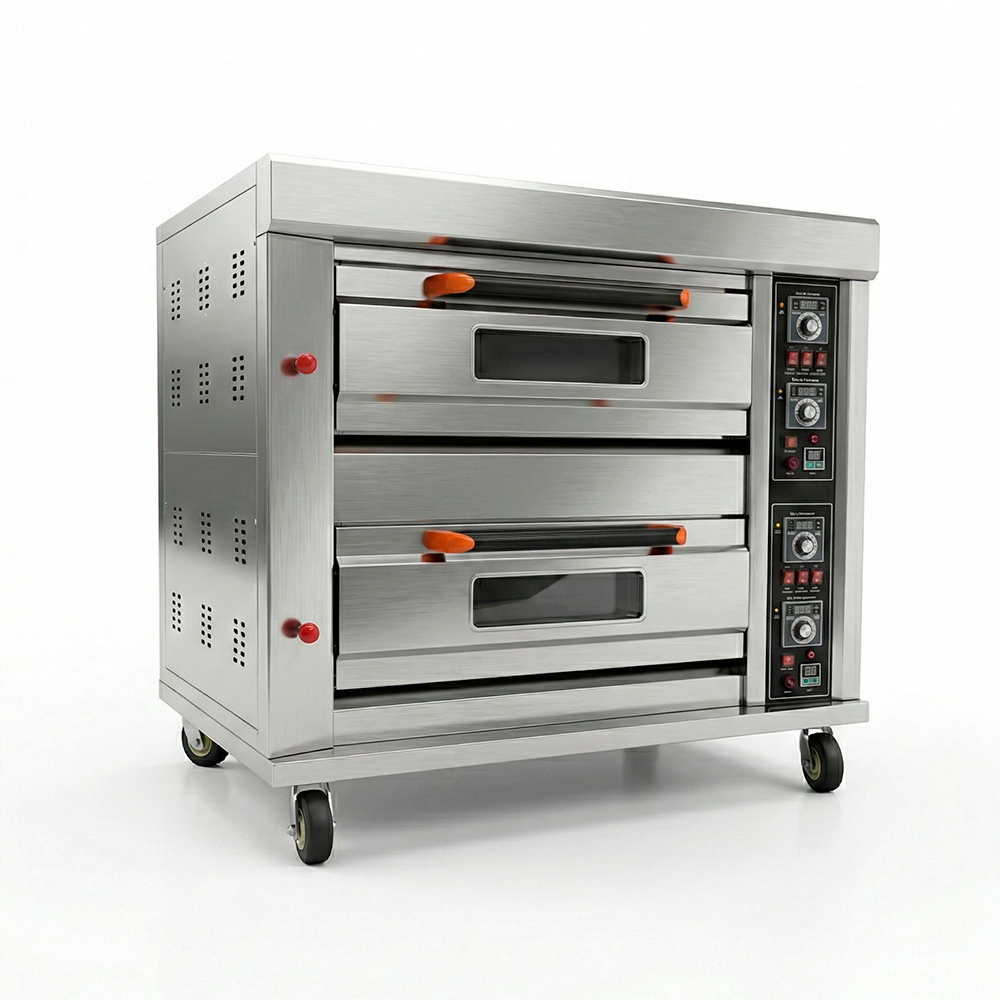 Horno de pizza a gas 2 camaras 4 latas