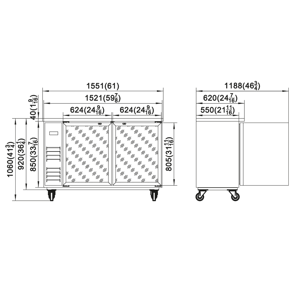 Back bar Nordik KBB61-2G-24 - Imagen 2