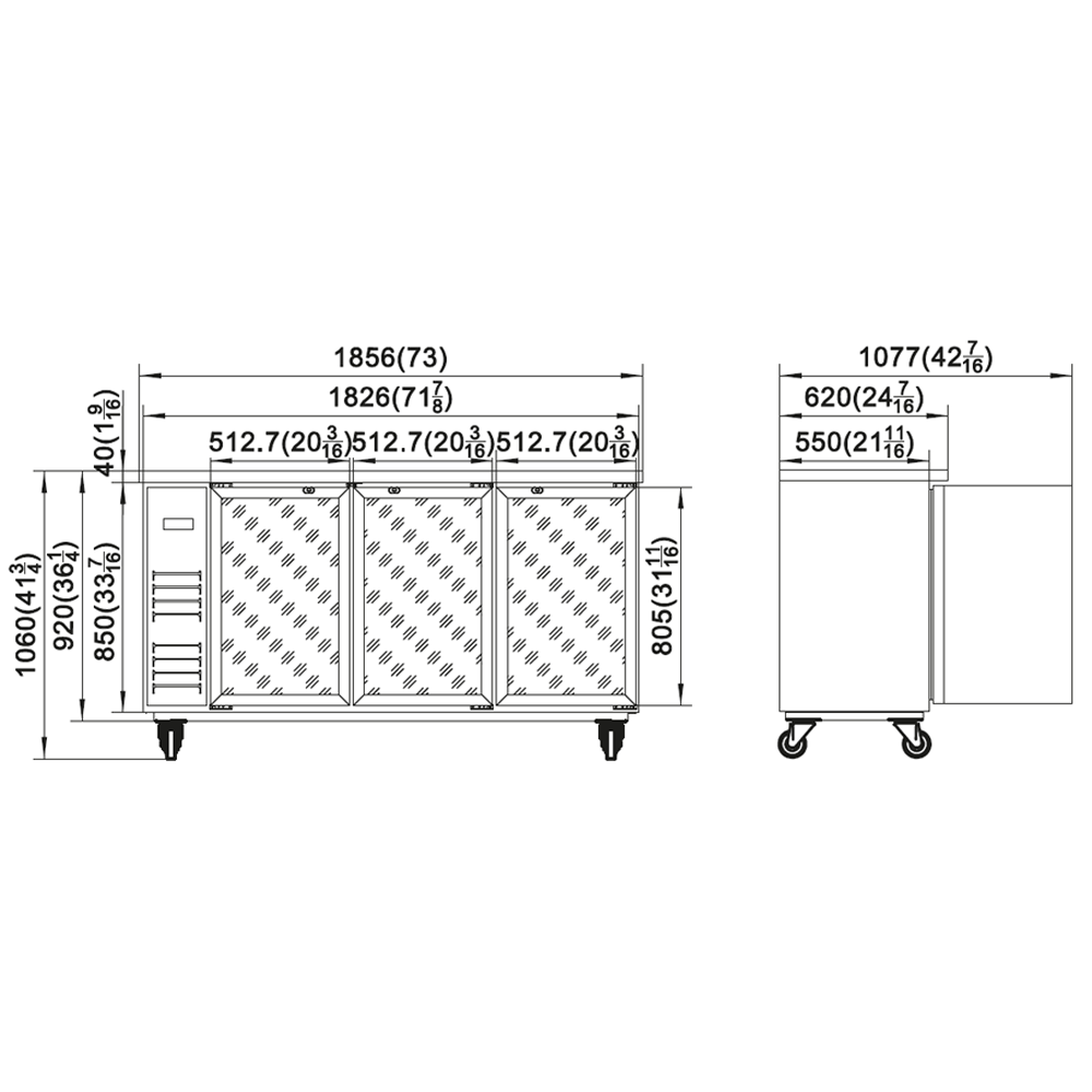 Back bar Nordik KBB73-3G -24 - Imagen 2