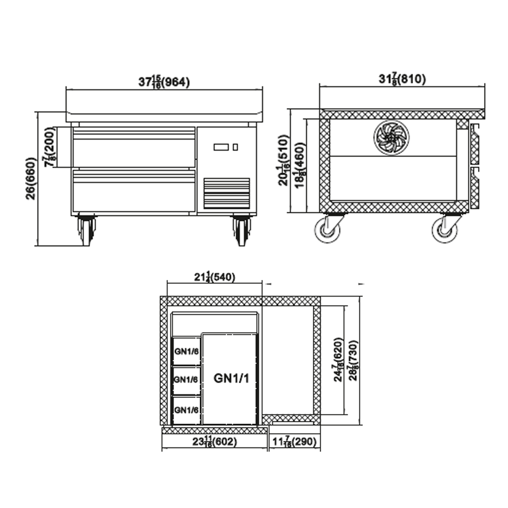 Base chef Nordik KCBR-38 - Imagen 2