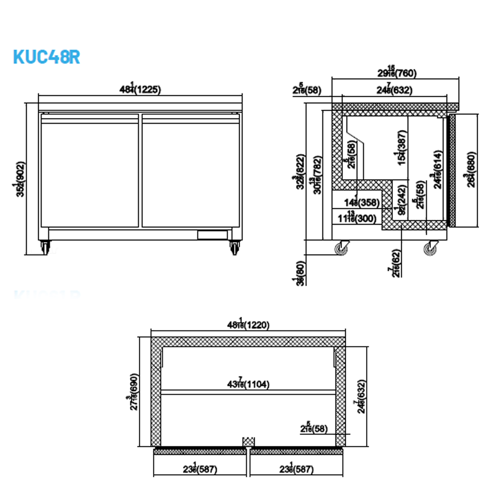 Refrigerador horizontal Nordik KUC48R - Imagen 2