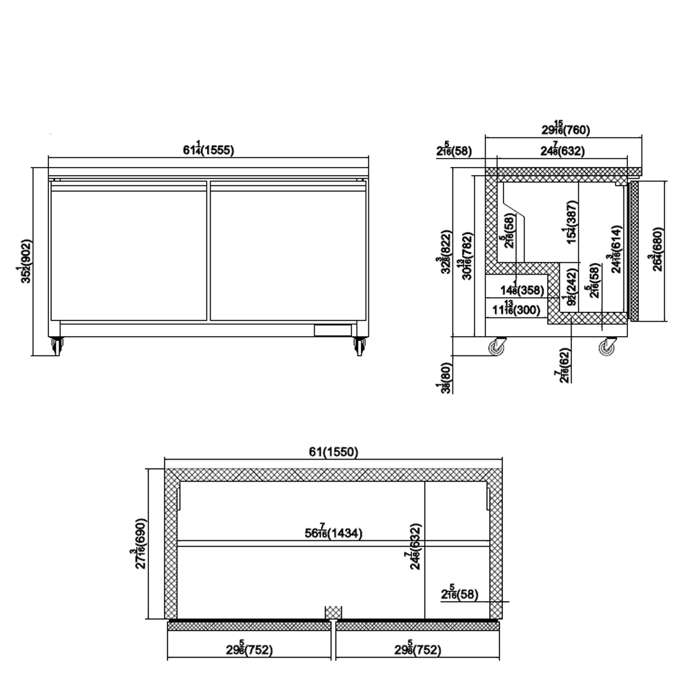 Refrigerador horizontal Nordik KUC61R - Imagen 2
