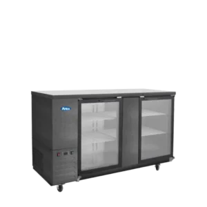 BACK BAR NEGRO PUERTA DE VIDRIO 122CM - ATOSA